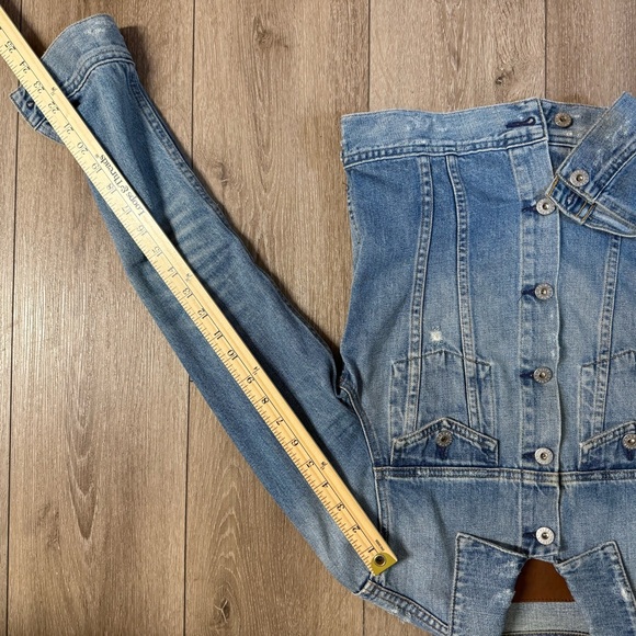 AG Adriano Goldschmied Light Blue Jean Jacket - Picture 7 of 11